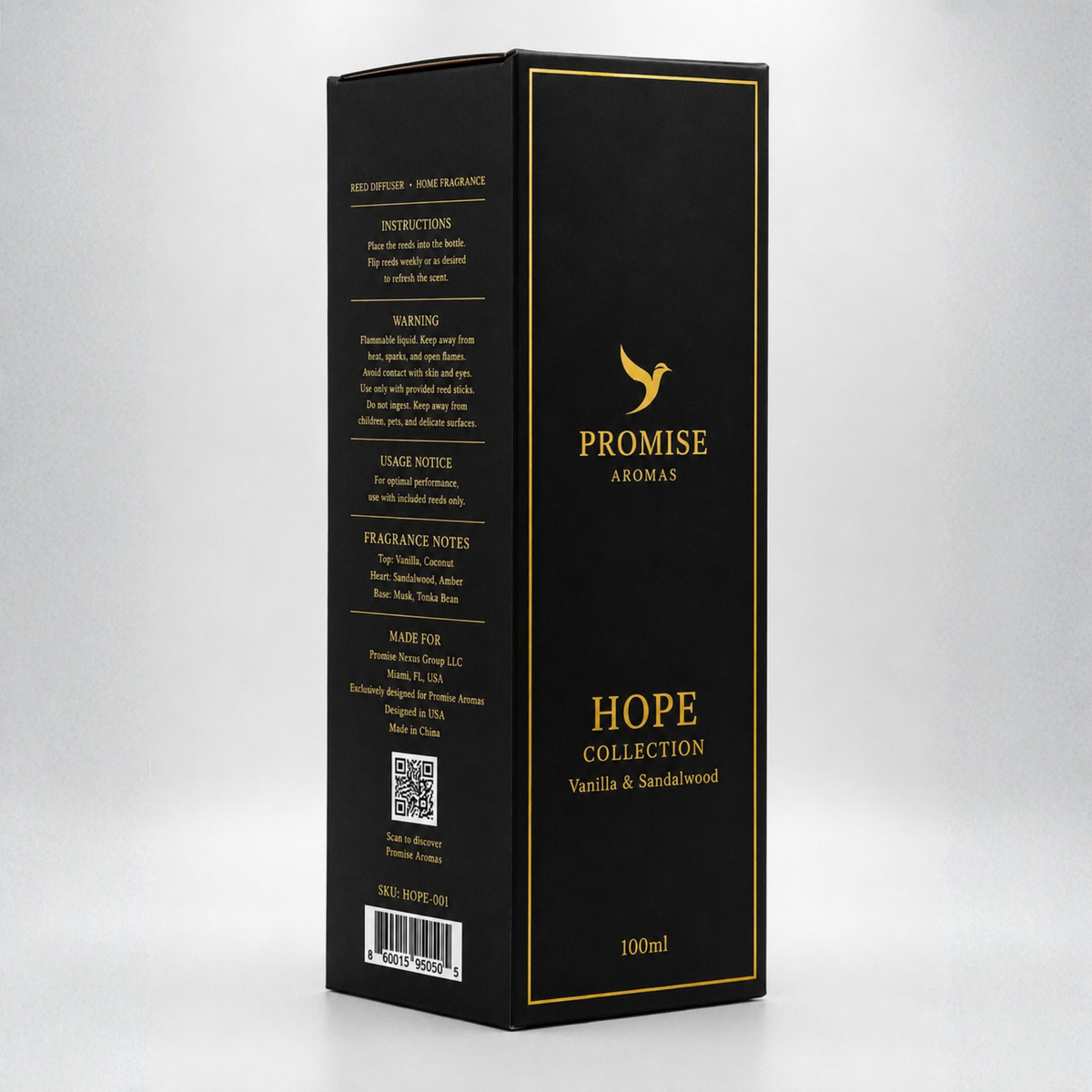 HOPE Reed Diffuser | Vanilla & Sandalwood | 100ml