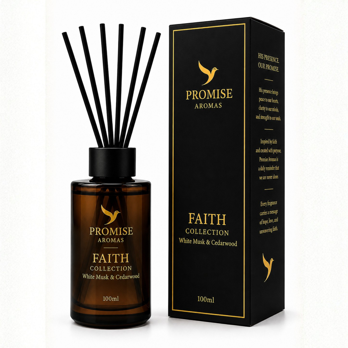 FAITH Reed Diffuser | White Musk & Cedarwood | 100ml