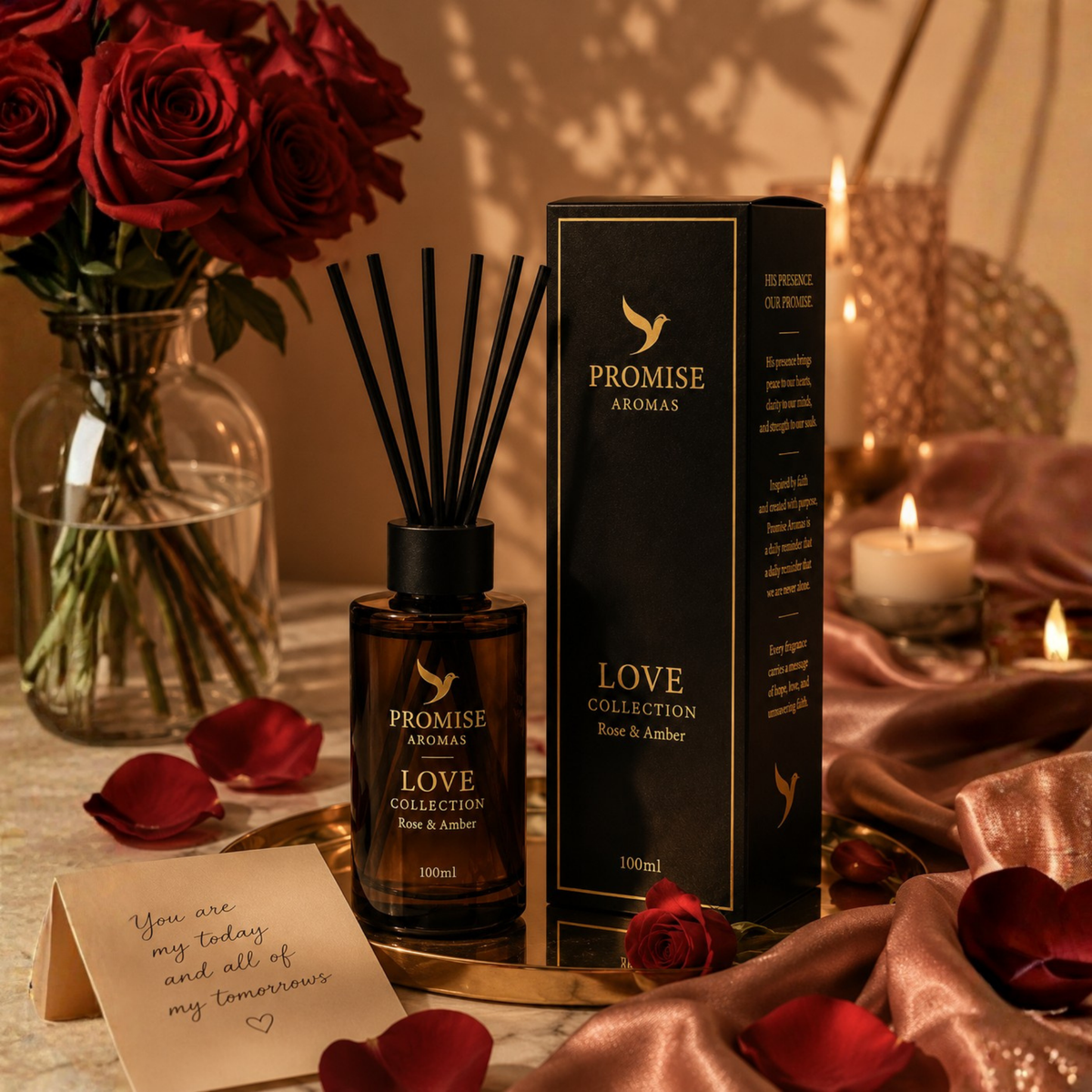 LOVE Reed Diffuser | Rose & Amber | 100ml